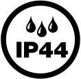 __ SÉCURITÉ<br>
Utilisation de composants d'éclairage avec
degré de protection IP44.