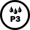 __ CARACTÈRE HYDROFUGE<br>
Panneau hydrofuge V100 - P3 - P5 composé de
particules de bois broyées et pressées avec des résines à faible teneur en formaldéhyde et résistant
à l'humidité et à la vapeur. 